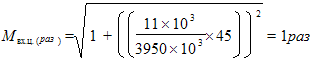 Times New Roman12167772150M_��.�.(���) =sqrt(1+(((11\xx 10^3/3950\xx 10^3) \xx 45))^2) = 1��� 
