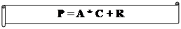 �������������� ������: P = A * C + R